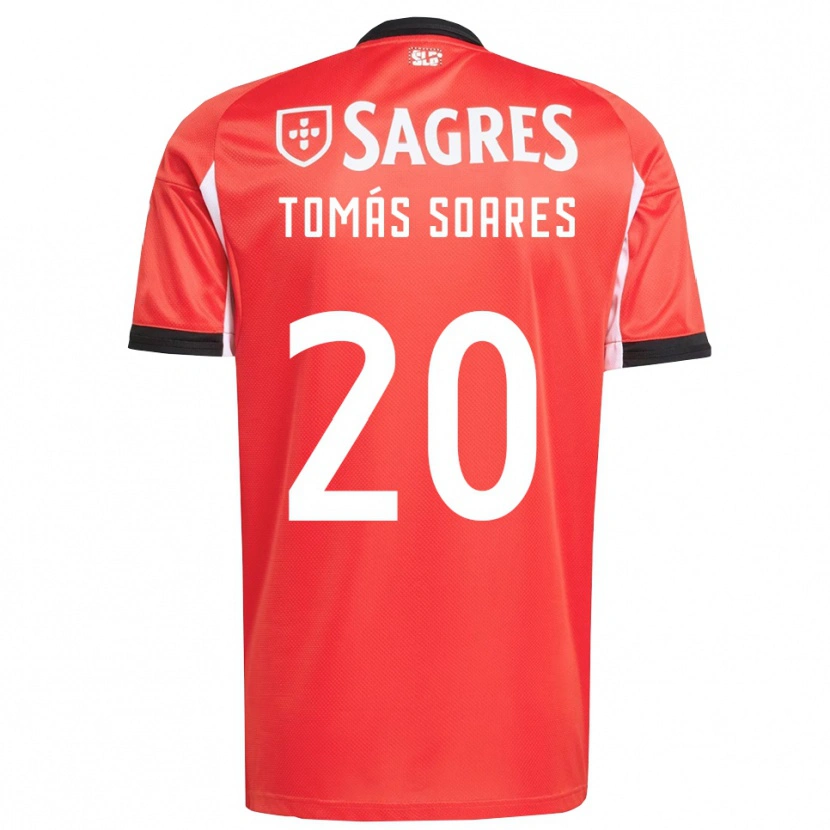 Danxen Dames Tomás Soares #20 Rood Wit Thuisshirt Thuistenue 2025/26 T-Shirt