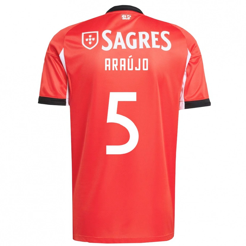 Danxen Dames Ismail Araújo #5 Rood Wit Thuisshirt Thuistenue 2025/26 T-Shirt