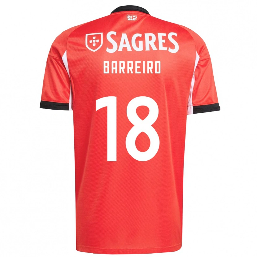 Danxen Dames Leandro Barreiro #18 Rood Wit Thuisshirt Thuistenue 2025/26 T-Shirt