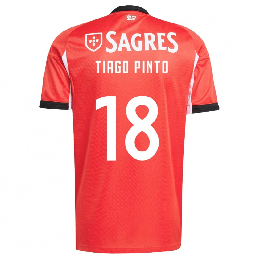 Danxen Dames Tiago Pinto #18 Rood Wit Thuisshirt Thuistenue 2025/26 T-Shirt
