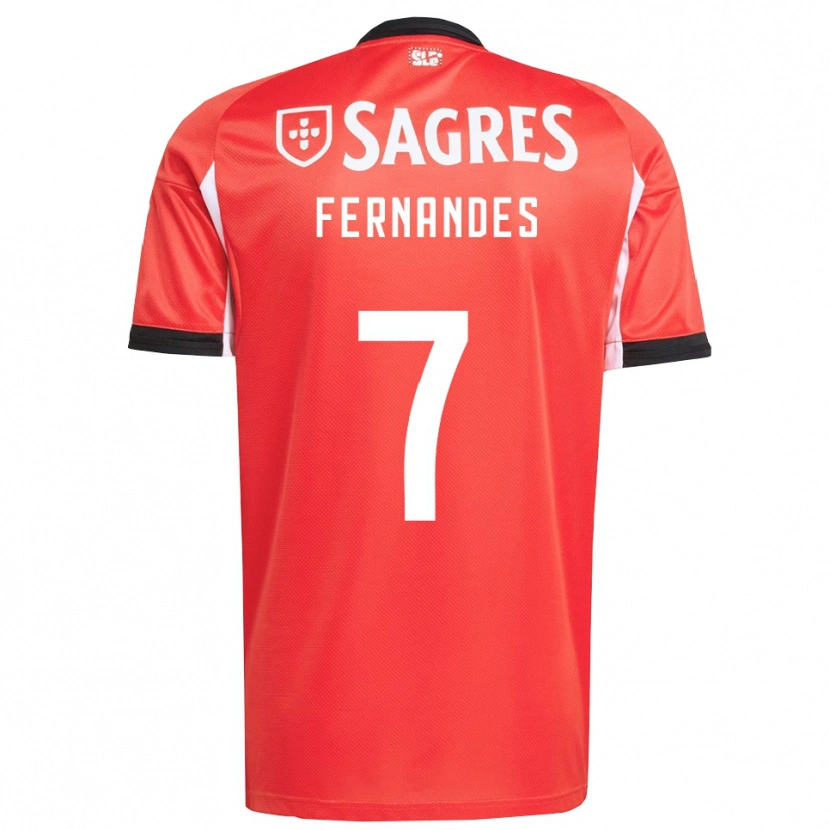 Danxen Dames Ricardo Fernandes #7 Rood Wit Thuisshirt Thuistenue 2025/26 T-Shirt