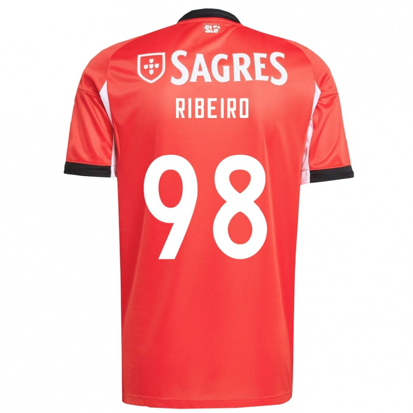 Danxen Dames Ricardo Ribeiro #98 Rood Wit Thuisshirt Thuistenue 2025/26 T-Shirt