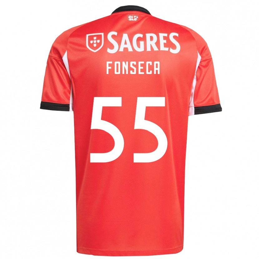 Danxen Dames João Fonseca #55 Rood Wit Thuisshirt Thuistenue 2025/26 T-Shirt