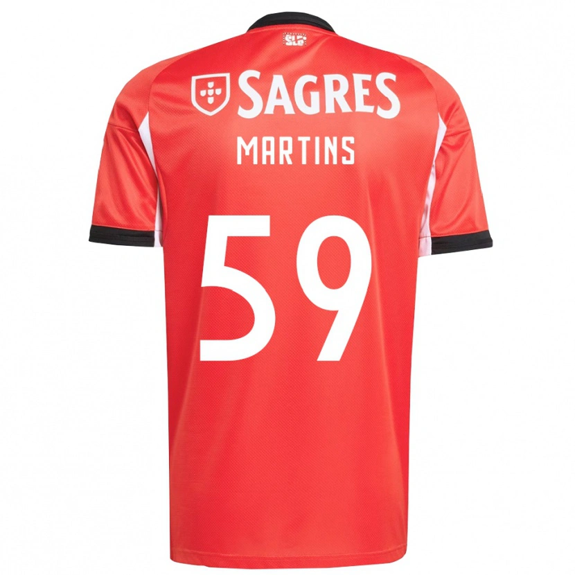 Danxen Dames Leandro Martins #59 Rood Wit Thuisshirt Thuistenue 2025/26 T-Shirt