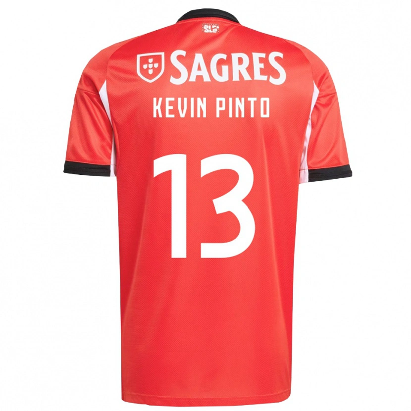 Danxen Dames Kevin Pinto #13 Rood Wit Thuisshirt Thuistenue 2025/26 T-Shirt