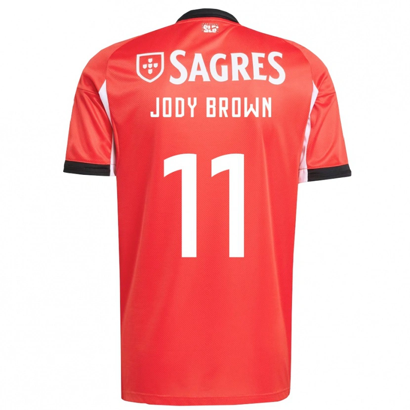 Danxen Dames Jody Brown #11 Rood Wit Thuisshirt Thuistenue 2025/26 T-Shirt