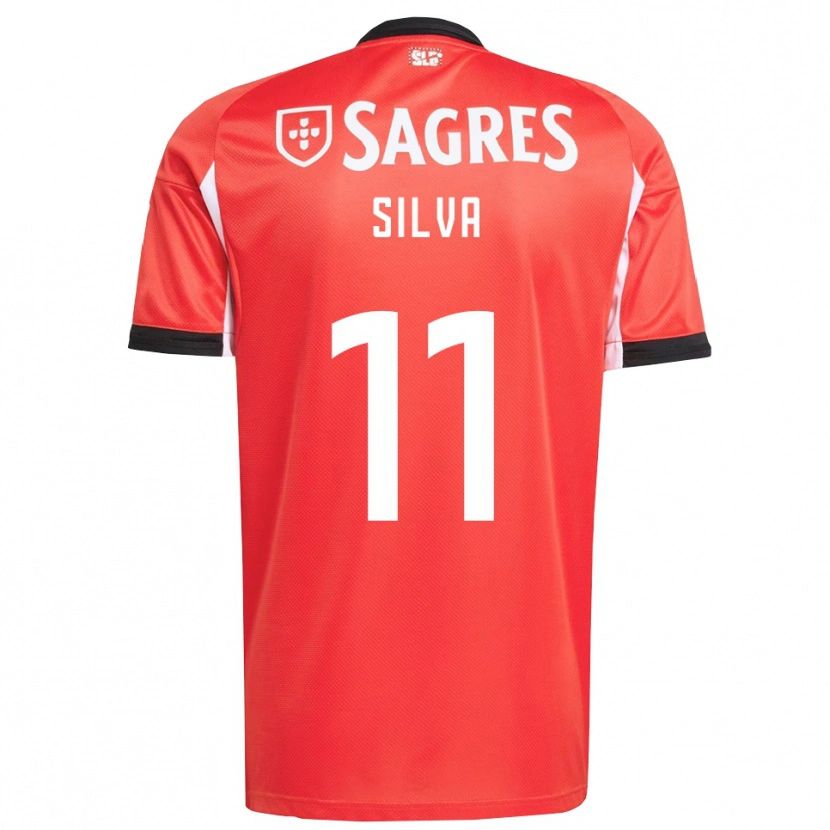 Danxen Dames Jéssica Silva #11 Rood Wit Thuisshirt Thuistenue 2025/26 T-Shirt