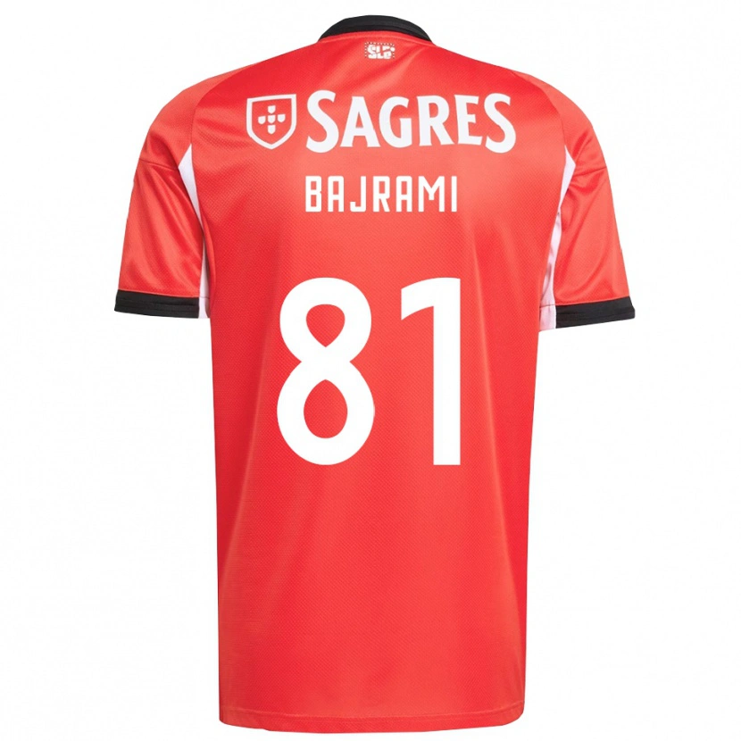 Danxen Dames Adrian Bajrami #81 Rood Wit Thuisshirt Thuistenue 2025/26 T-Shirt