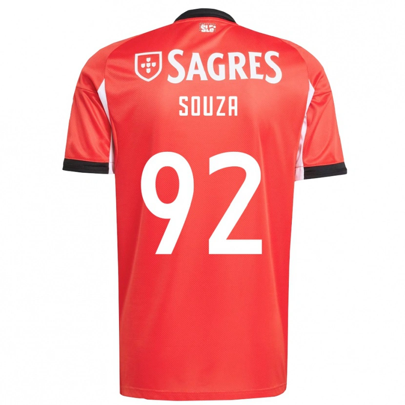 Danxen Dames Pedro Souza #92 Rood Wit Thuisshirt Thuistenue 2025/26 T-Shirt