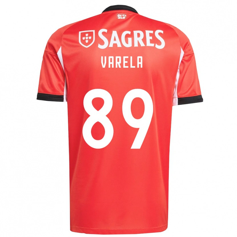 Danxen Dames Gustavo Varela #89 Rood Wit Thuisshirt Thuistenue 2025/26 T-Shirt