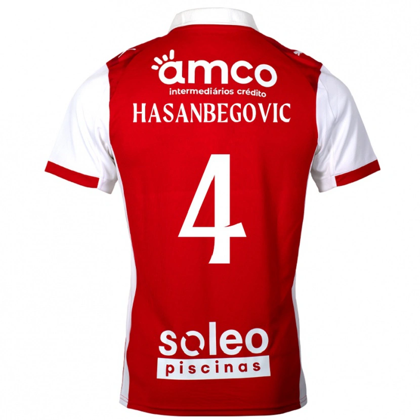 Danxen Dames Melisa Hasanbegović #4 Rood Wit Thuisshirt Thuistenue 2025/26 T-Shirt