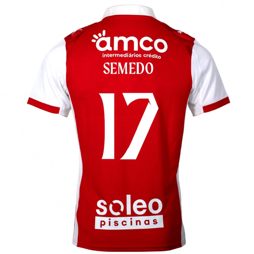 Danxen Dames Afonso Semedo #17 Rood Wit Thuisshirt Thuistenue 2025/26 T-Shirt