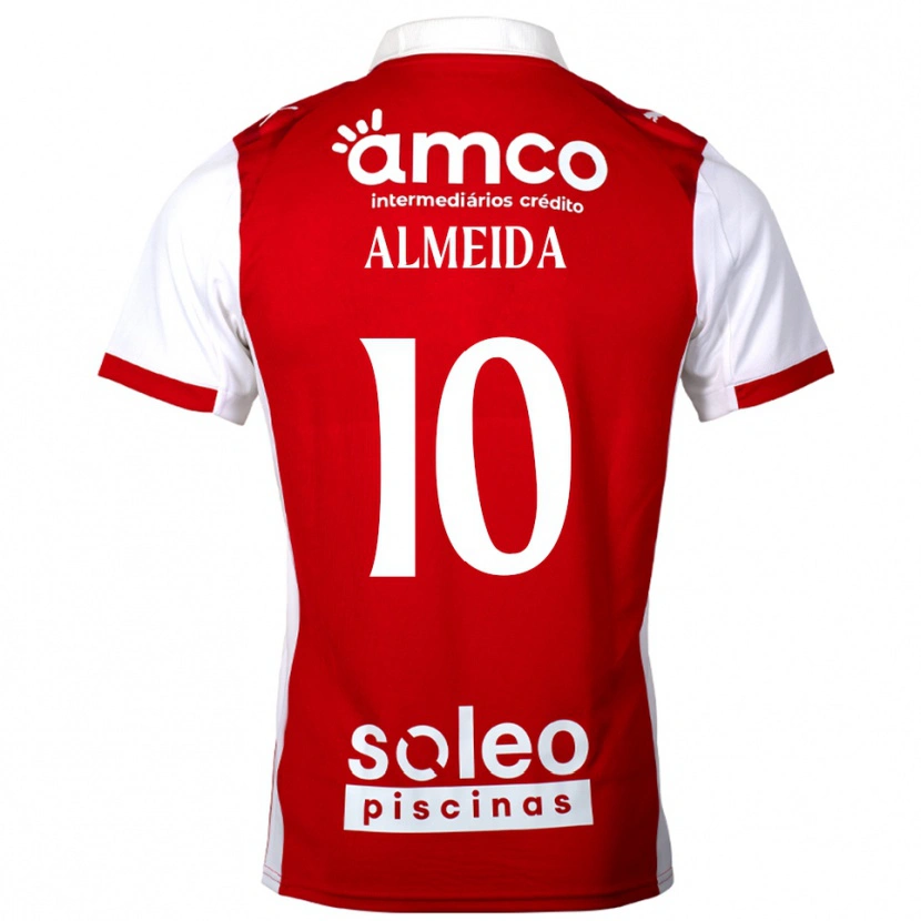 Danxen Dames Vitória Almeida #10 Rood Wit Thuisshirt Thuistenue 2025/26 T-Shirt