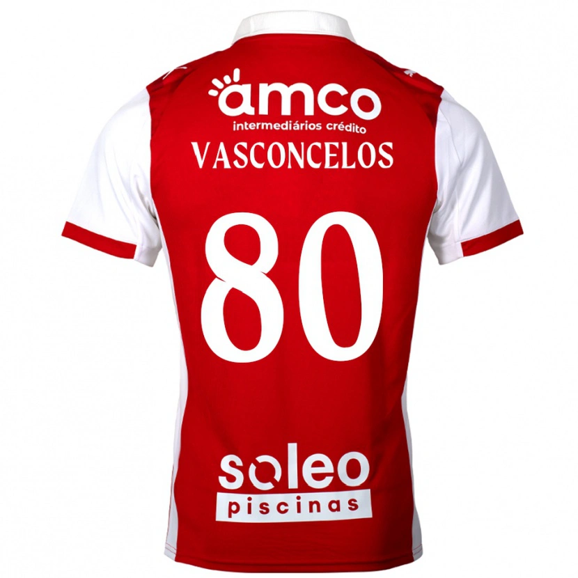 Danxen Dames Vasconcelos #80 Rood Wit Thuisshirt Thuistenue 2025/26 T-Shirt