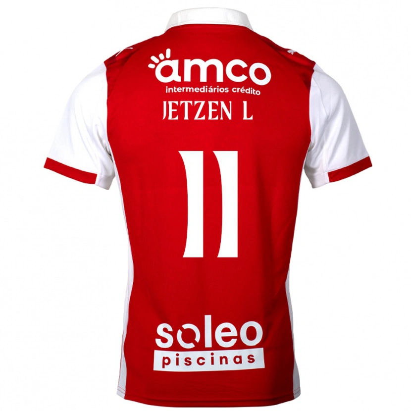 Danxen Dames Jetzen Lopez #11 Rood Wit Thuisshirt Thuistenue 2025/26 T-Shirt