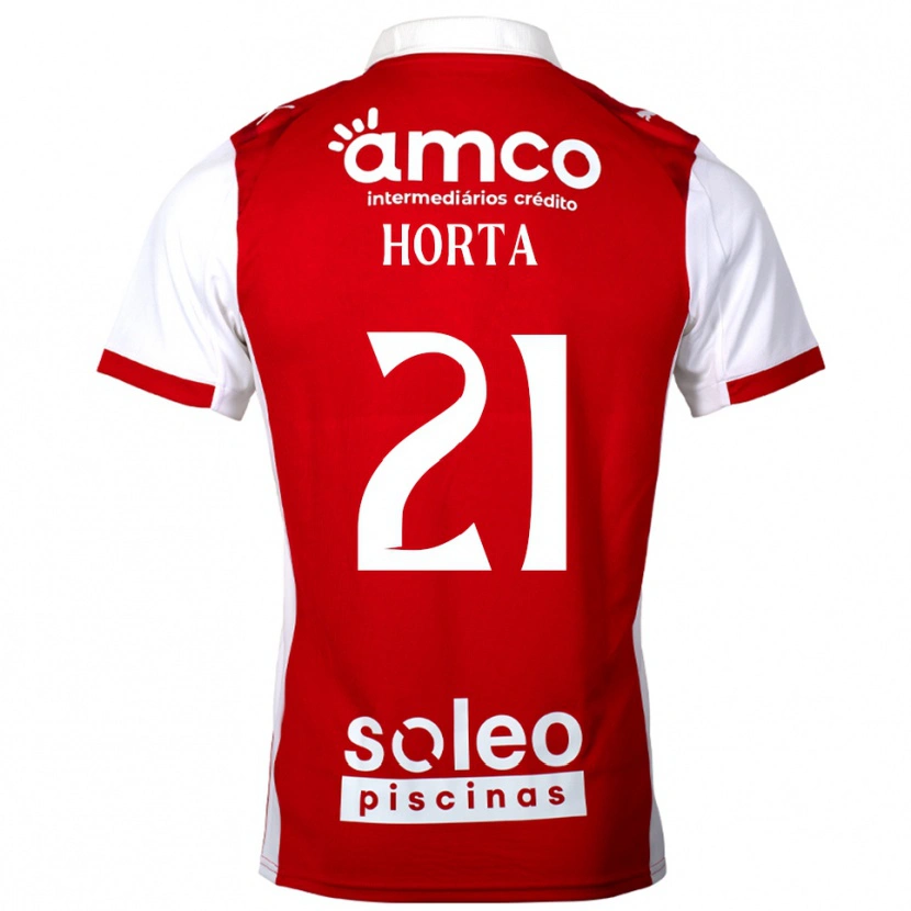 Danxen Dames Ricardo Horta #21 Rood Wit Thuisshirt Thuistenue 2025/26 T-Shirt