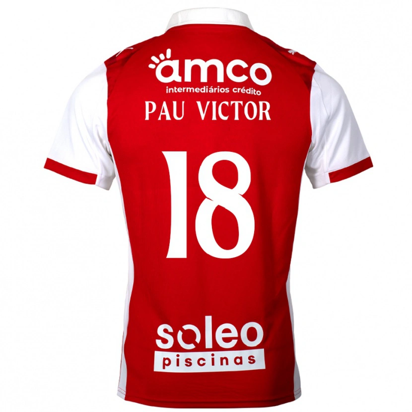 Danxen Dames Pau Víctor #18 Rood Wit Thuisshirt Thuistenue 2025/26 T-Shirt