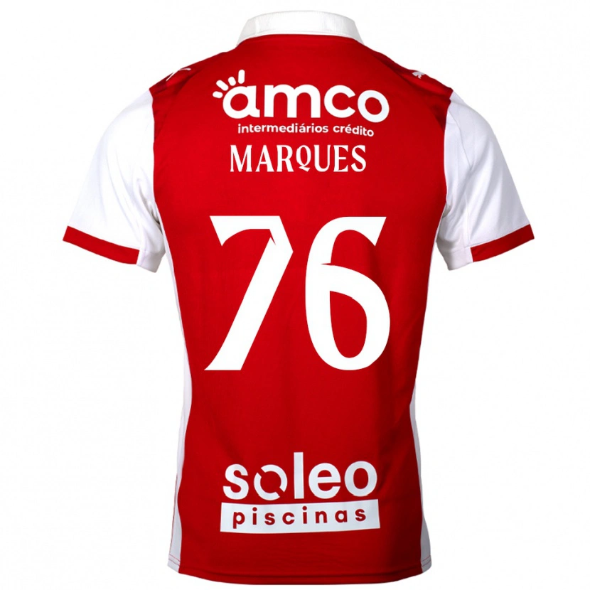 Danxen Dames Tomás Marques #76 Rood Wit Thuisshirt Thuistenue 2025/26 T-Shirt