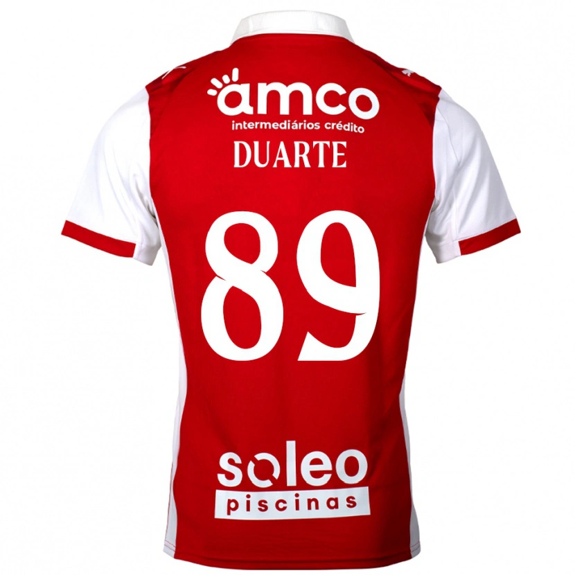 Danxen Dames Afonso Duarte #89 Rood Wit Thuisshirt Thuistenue 2025/26 T-Shirt