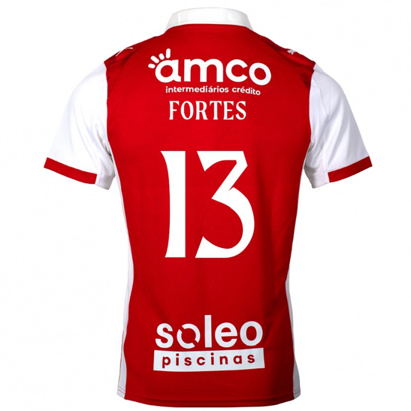 Danxen Dames Melany Fortes #13 Rood Wit Thuisshirt Thuistenue 2025/26 T-Shirt