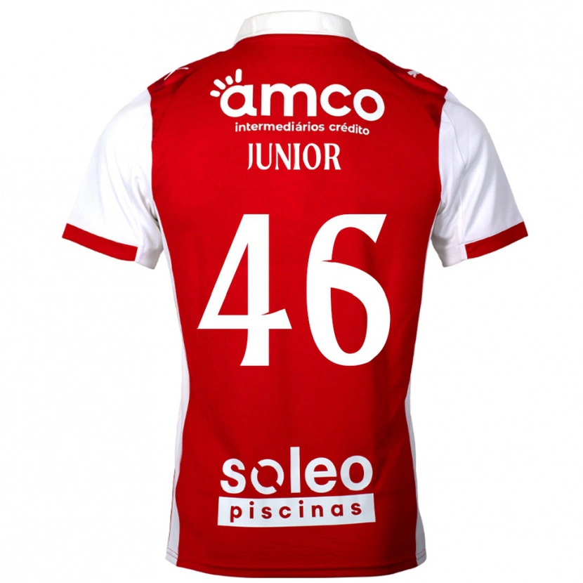 Danxen Dames Mário Junior #46 Rood Wit Thuisshirt Thuistenue 2025/26 T-Shirt