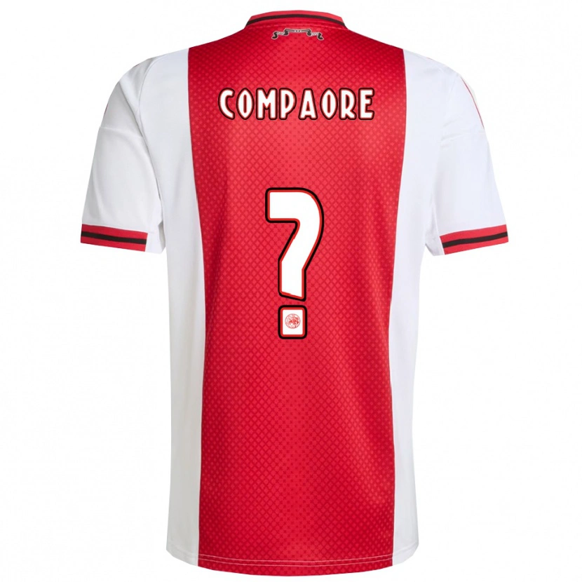 Danxen Dames Isaac Compaore #0 Rood Wit Thuisshirt Thuistenue 2025/26 T-Shirt