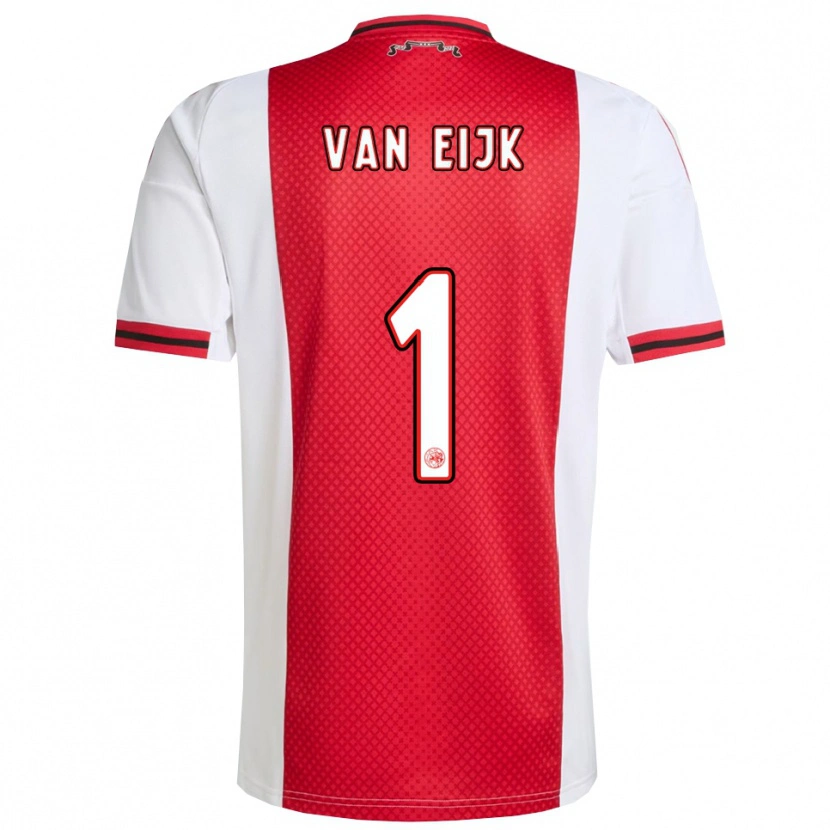 Danxen Dames Regina Van Eijk #1 Rood Wit Thuisshirt Thuistenue 2025/26 T-Shirt