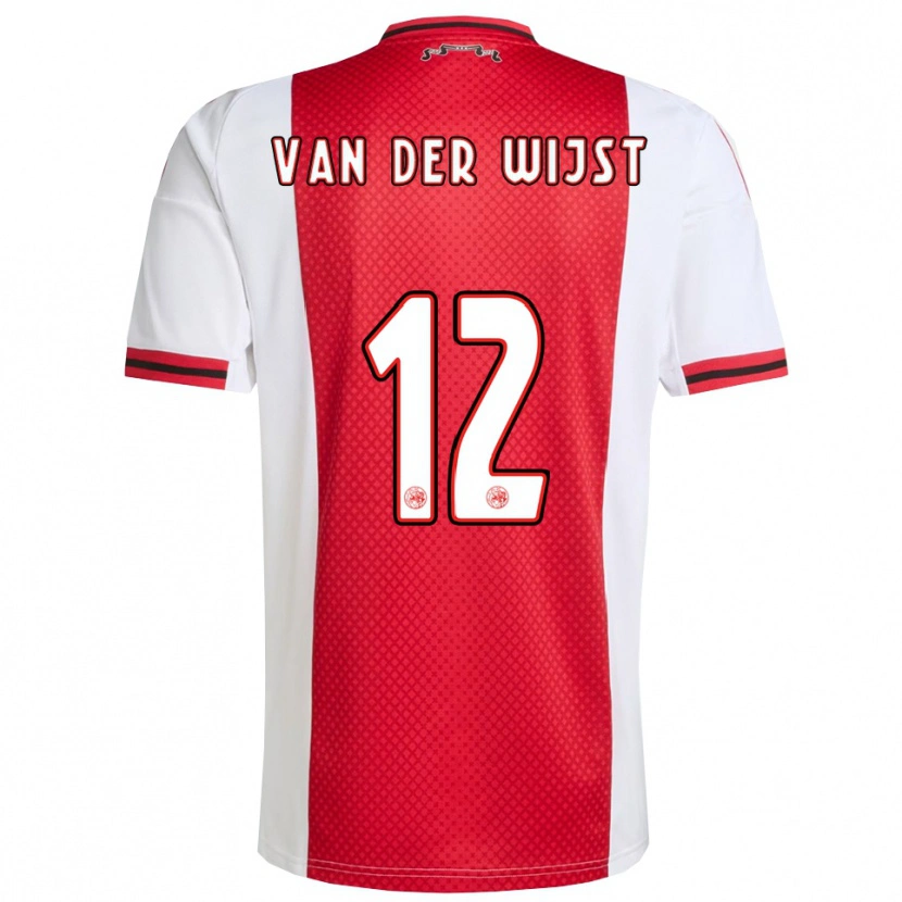 Danxen Dames Giovanni Van Der Wijst #12 Rood Wit Thuisshirt Thuistenue 2025/26 T-Shirt
