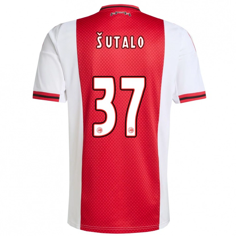 Danxen Dames Josip Šutalo #37 Rood Wit Thuisshirt Thuistenue 2025/26 T-Shirt