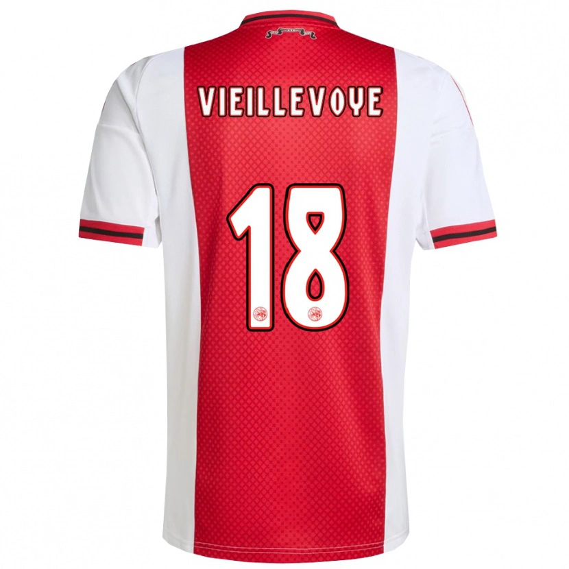 Danxen Dames Luka Vieillevoye #18 Rood Wit Thuisshirt Thuistenue 2025/26 T-Shirt