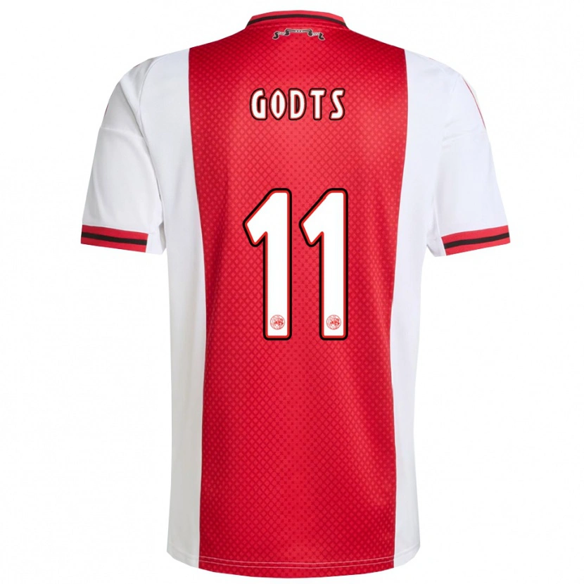 Danxen Dames Mika Godts #11 Rood Wit Thuisshirt Thuistenue 2025/26 T-Shirt
