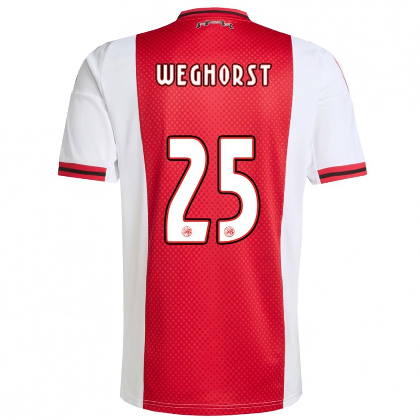 Danxen Dames Wout Weghorst #25 Rood Wit Thuisshirt Thuistenue 2025/26 T-Shirt
