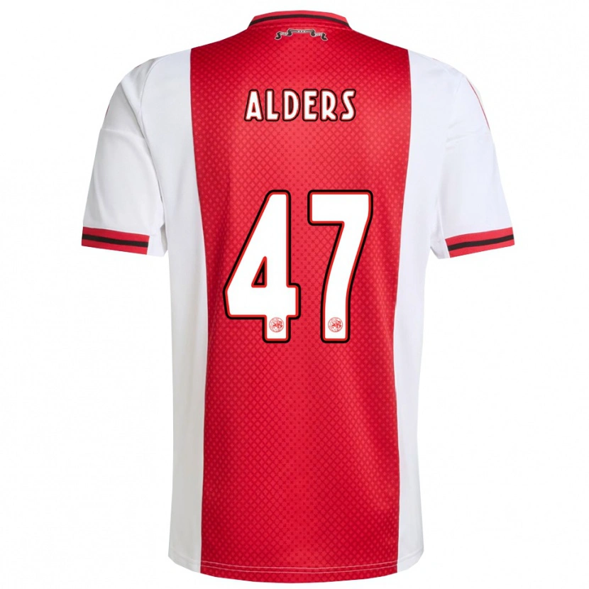 Danxen Dames Gerald Alders #47 Rood Wit Thuisshirt Thuistenue 2025/26 T-Shirt