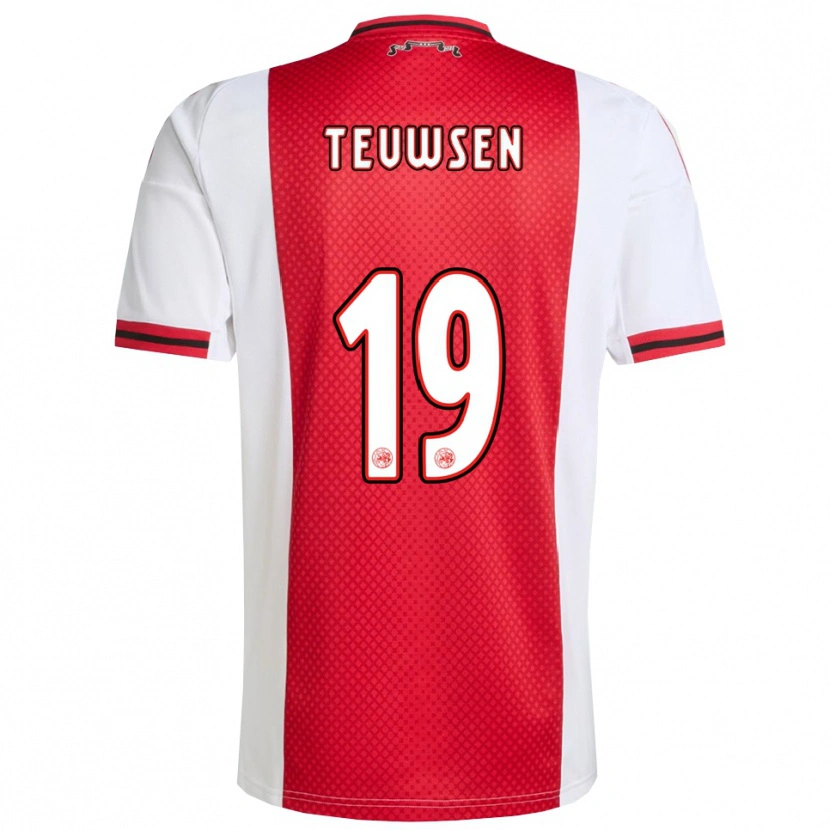 Danxen Dames Tyrese Teuwsen #19 Rood Wit Thuisshirt Thuistenue 2025/26 T-Shirt
