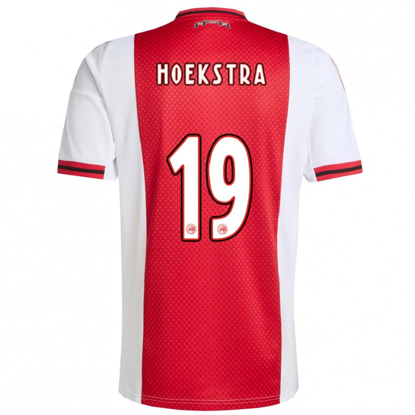 Danxen Dames Tiny Hoekstra #19 Rood Wit Thuisshirt Thuistenue 2025/26 T-Shirt