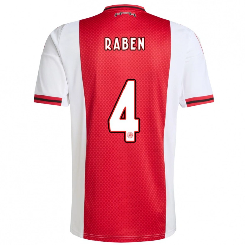 Danxen Dames Niall Raben #4 Rood Wit Thuisshirt Thuistenue 2025/26 T-Shirt