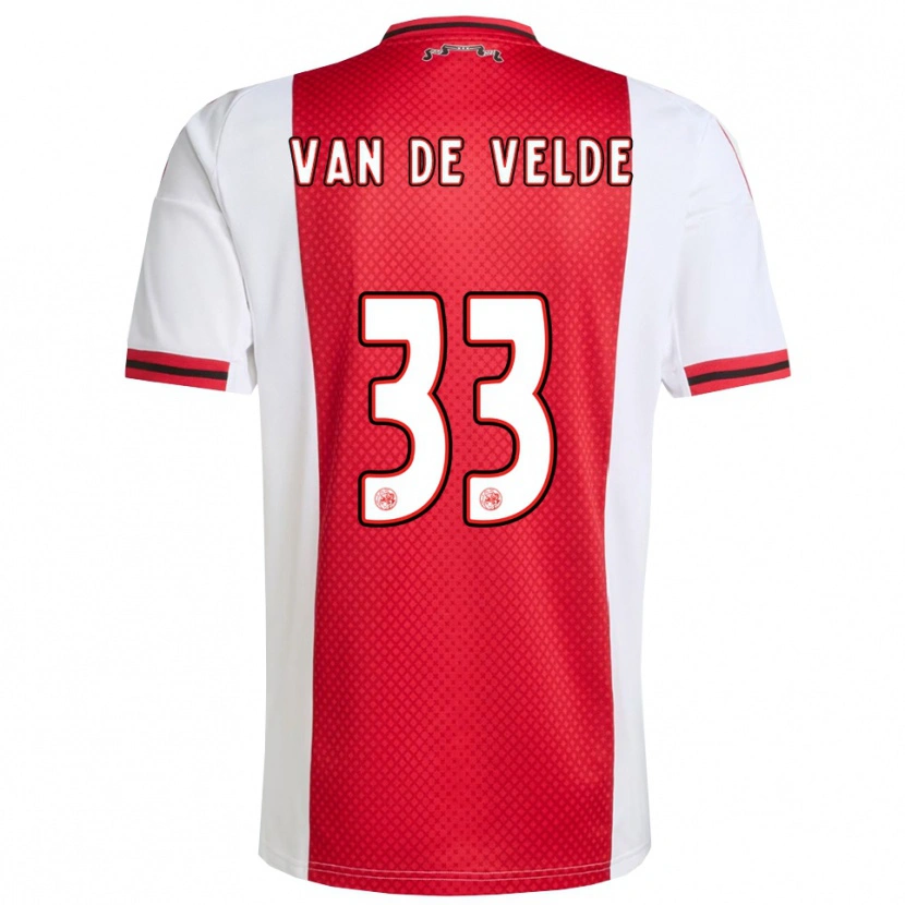 Danxen Dames Jonna Van De Velde #33 Rood Wit Thuisshirt Thuistenue 2025/26 T-Shirt