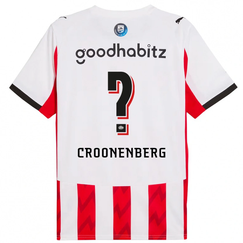 Danxen Dames Luca Croonenberg #0 Rood Wit Thuisshirt Thuistenue 2025/26 T-Shirt