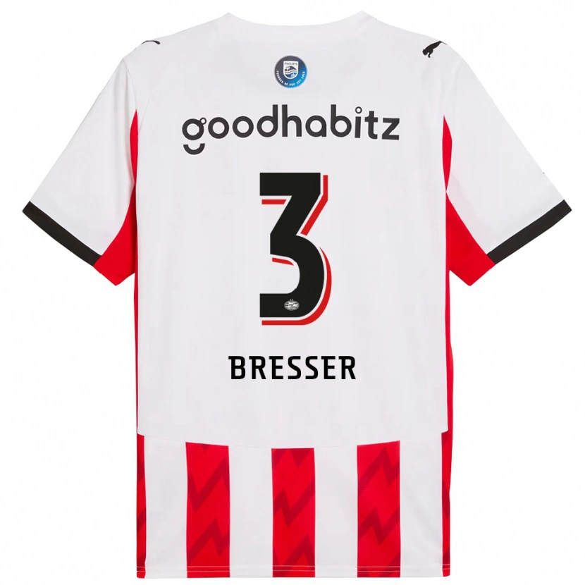 Danxen Dames Michael Bresser #3 Rood Wit Thuisshirt Thuistenue 2025/26 T-Shirt