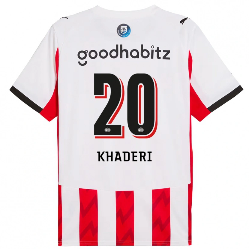 Danxen Dames Benjamin Khaderi #20 Rood Wit Thuisshirt Thuistenue 2025/26 T-Shirt