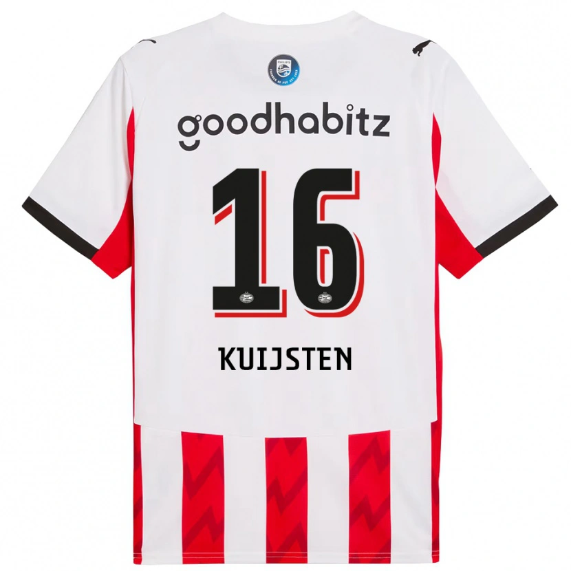 Danxen Dames Stijn Kuijsten #16 Rood Wit Thuisshirt Thuistenue 2025/26 T-Shirt