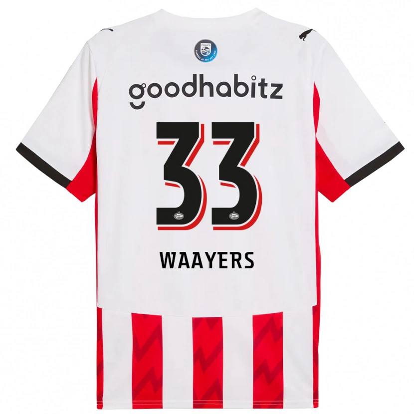 Danxen Dames Eus Waayers #33 Rood Wit Thuisshirt Thuistenue 2025/26 T-Shirt