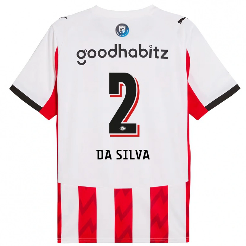 Danxen Dames Aston Da Silva #2 Rood Wit Thuisshirt Thuistenue 2025/26 T-Shirt