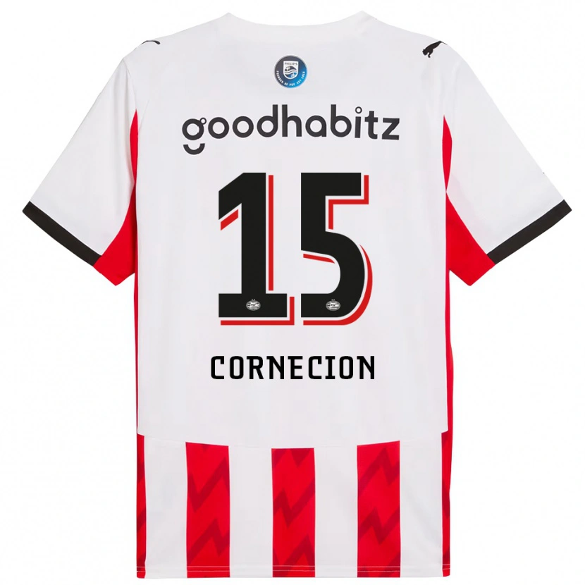 Danxen Dames Shuryjano Cornecion #15 Rood Wit Thuisshirt Thuistenue 2025/26 T-Shirt