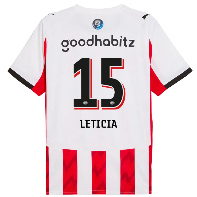 Danxen Dames Brazil Bra Leticia #15 Rood Wit Thuisshirt Thuistenue 2025/26 T-Shirt