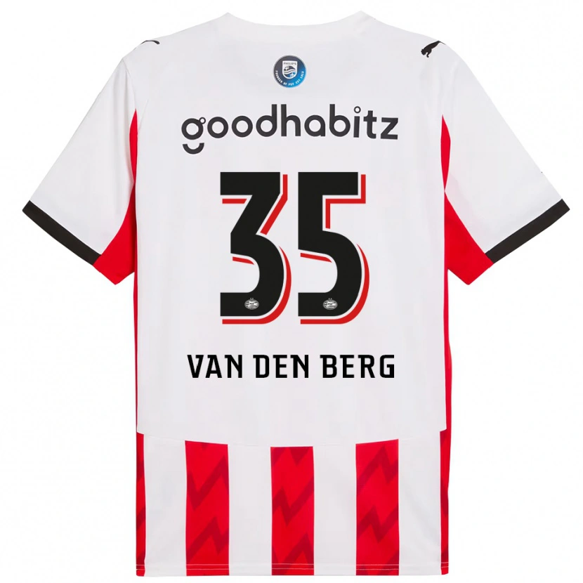 Danxen Dames Joel Van Den Berg #35 Rood Wit Thuisshirt Thuistenue 2025/26 T-Shirt