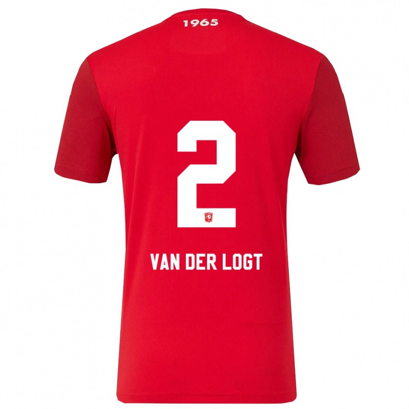 Danxen Dames Jim Van Der Logt #2 Rood Wit Thuisshirt Thuistenue 2025/26 T-Shirt