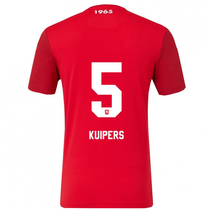 Danxen Dames Bas Kuipers #5 Rood Wit Thuisshirt Thuistenue 2025/26 T-Shirt