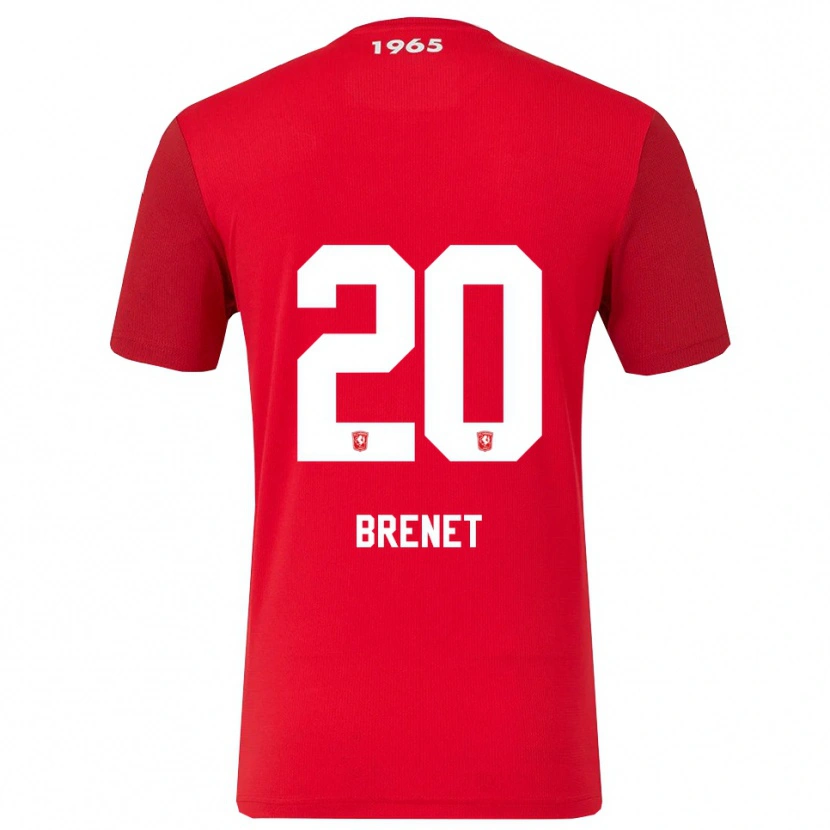 Danxen Dames Joshua Brenet #20 Rood Wit Thuisshirt Thuistenue 2025/26 T-Shirt