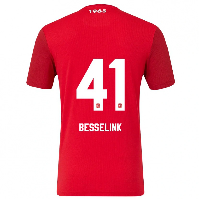 Danxen Dames Gijs Besselink #41 Rood Wit Thuisshirt Thuistenue 2025/26 T-Shirt
